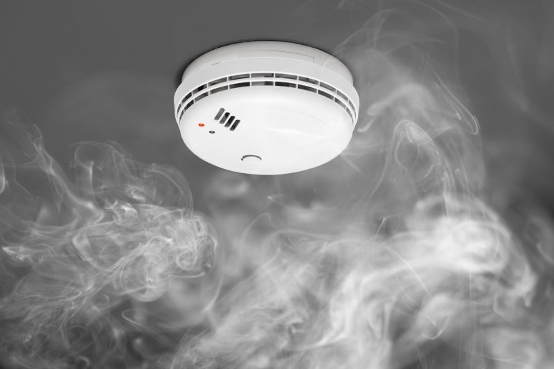 Smoke Alarm Assemblies on Ceiling